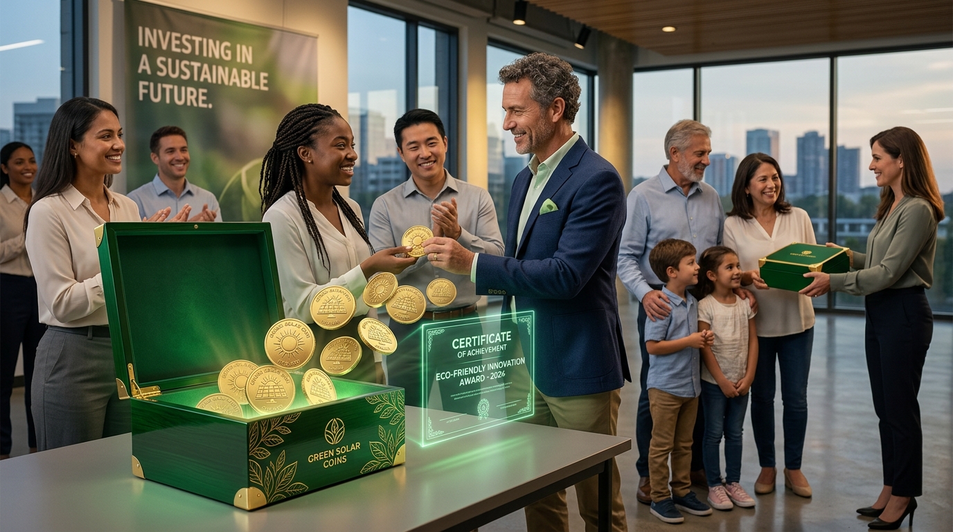 Corporate and Family Green Solar Coin Gifting